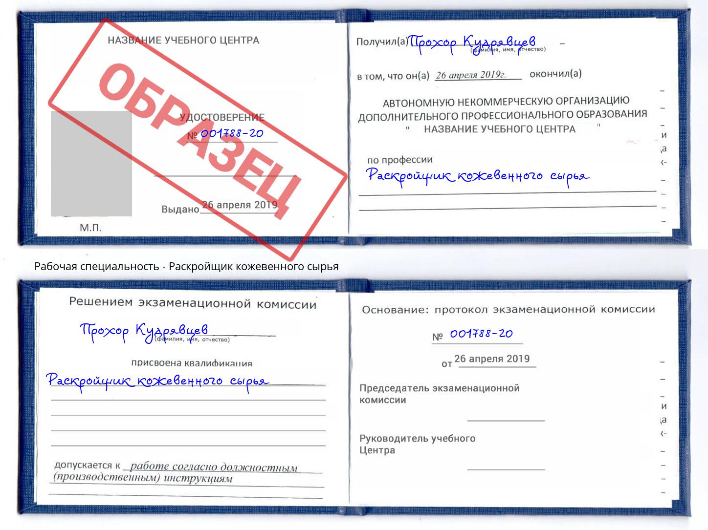 Раскройщик кожевенного сырья Михайловка